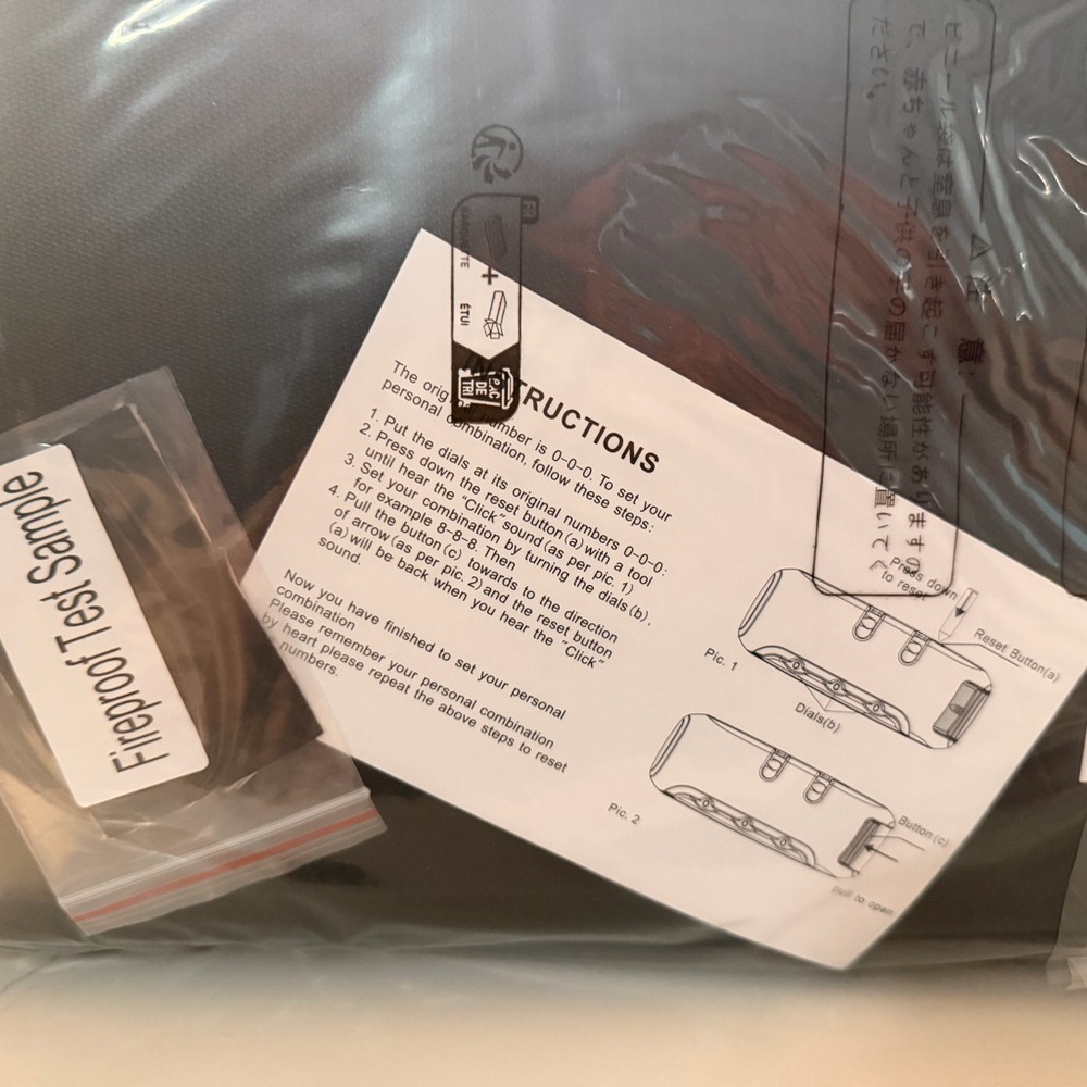 Black Fireproof & Waterproof Document Box - Picture 3 of 7